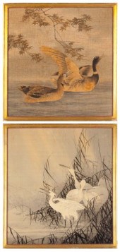 Two Japanese Yuzen Birodo Pain