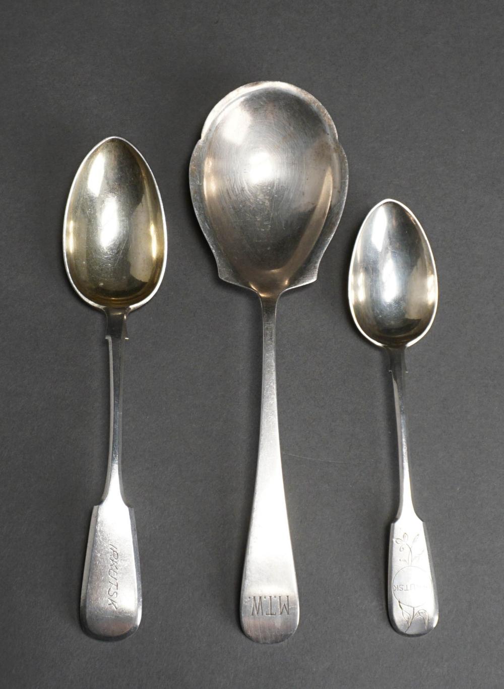 TWO JAPONISME CHASED RUSSIAN SILVER