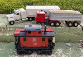 TWO JIM BEAM TRACTOR TRAILERS