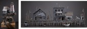 TWO JIM TRIBOU METAL SCULPTURE