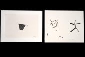 TWO JOEL SHAPIRO WOODCUTS SIGN