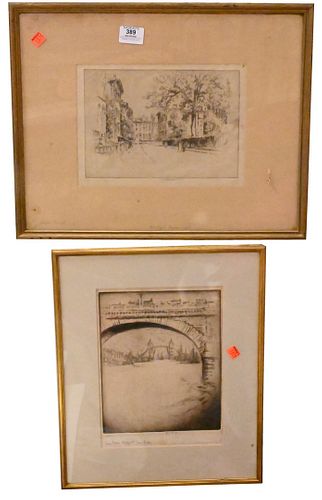 TWO JOSEPH PENNELL ETCHINGSTwo