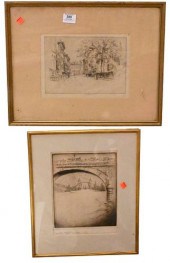 TWO JOSEPH PENNELL ETCHINGSTwo