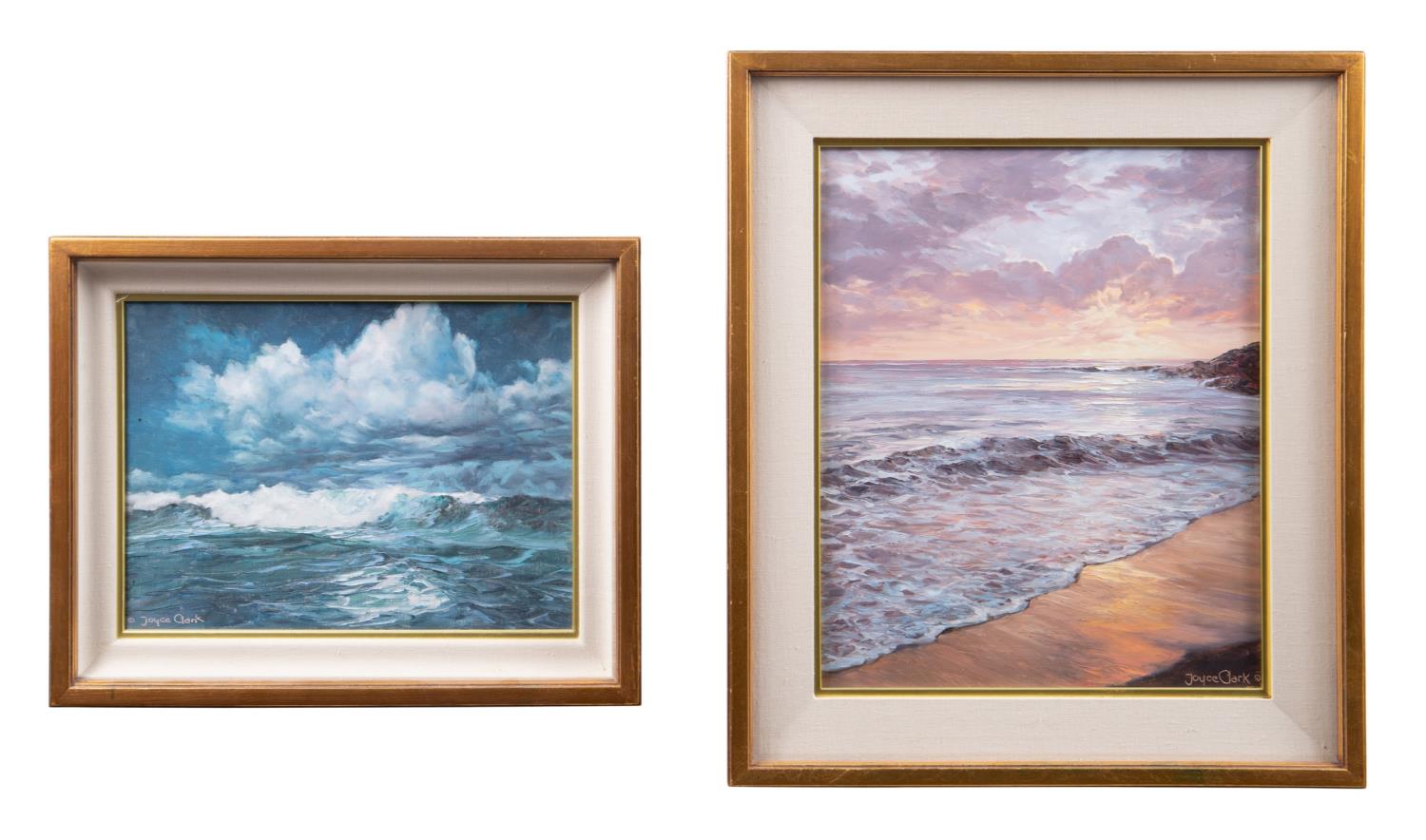 TWO JOYCE CLARK PAINTINGS WITH