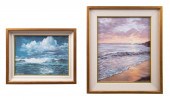 TWO JOYCE CLARK PAINTINGS WITH