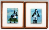 TWO JUDITH DANNER ENAMEL/COPPE