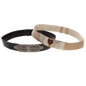 TWO JUDITH LEIBER LIZARD AND G