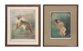 TWO KAIKO MOTI AQUATINT ETCHIN