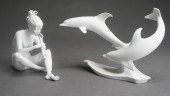 TWO KAISER BISQUE CERAMIC FIGU
