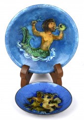 TWO KARL DRERUP SMALL BOWLS, M