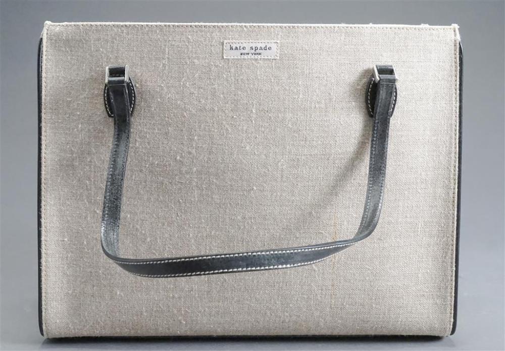 TWO KATE SPADE LEATHER AND CANVAS
