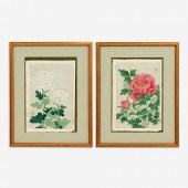 TWO KAWARAZAKI SHODO FLORAL WO