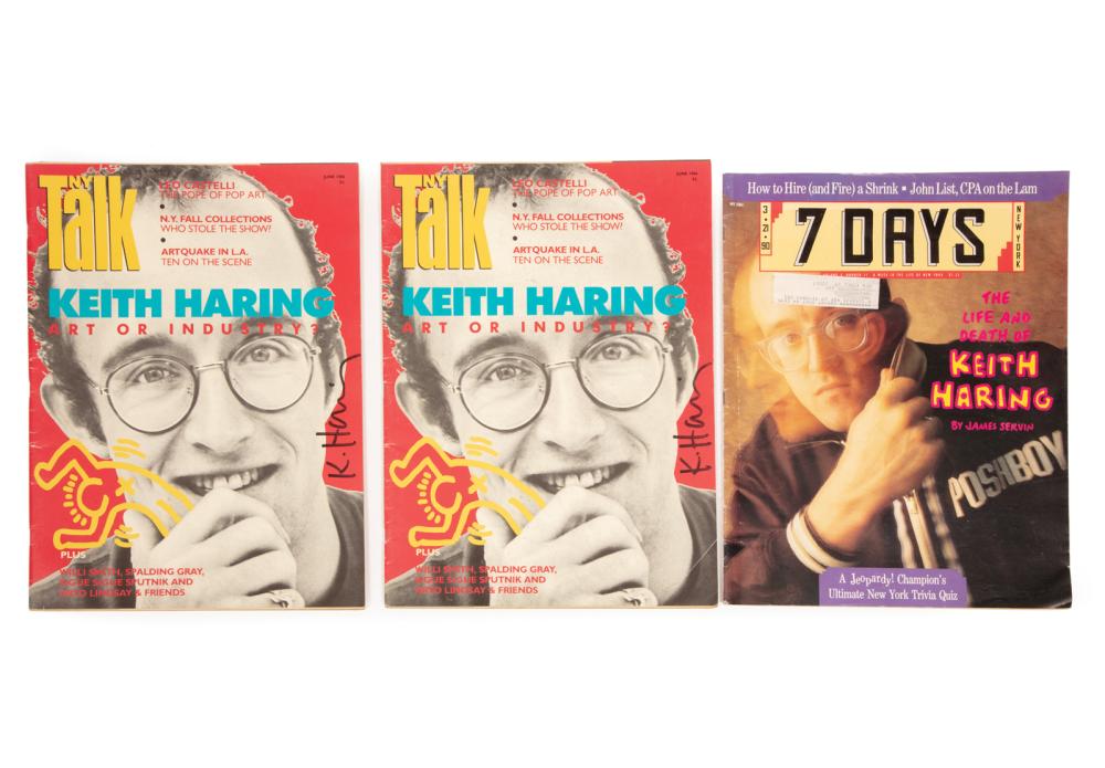 TWO KEITH HARING AUTOGRAPHED