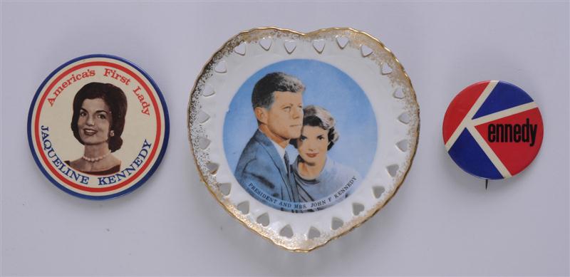 TWO KENNEDY CAMPAIGN BUTTONS One