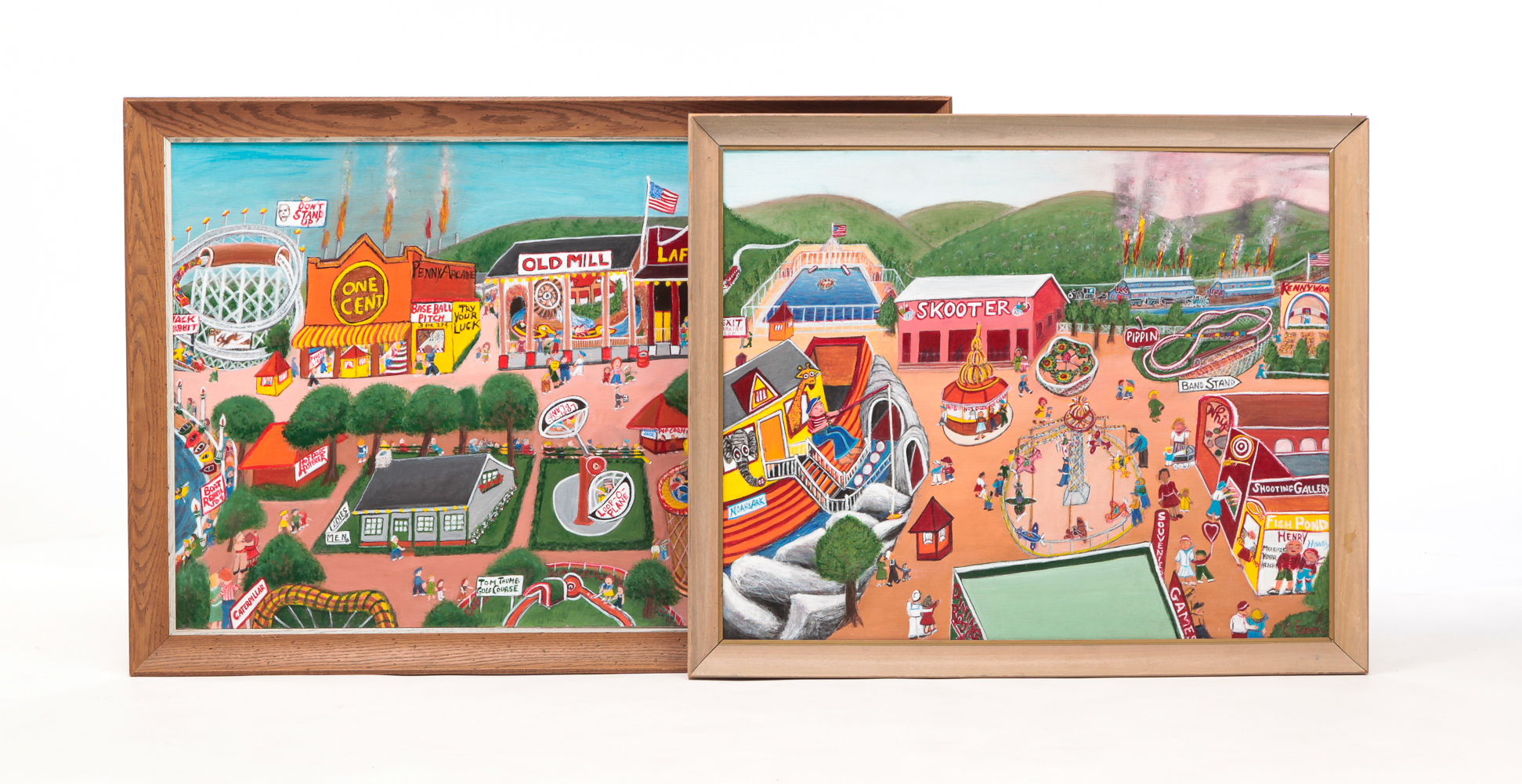 TWO "KENNYWOOD PARK" PAINTINGS BY