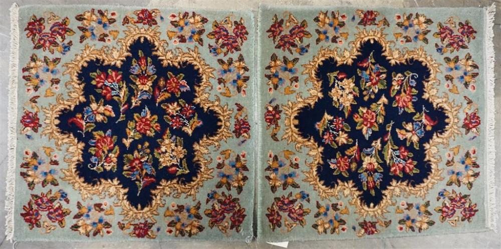 TWO KERMAN MATS, 1 FT 8 IN X 1 FT 8