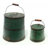 TWO KEROSENE OIL BUCKETS.  Ame