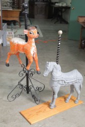 TWO KIDDIE CAROUSEL ANIMALS. A