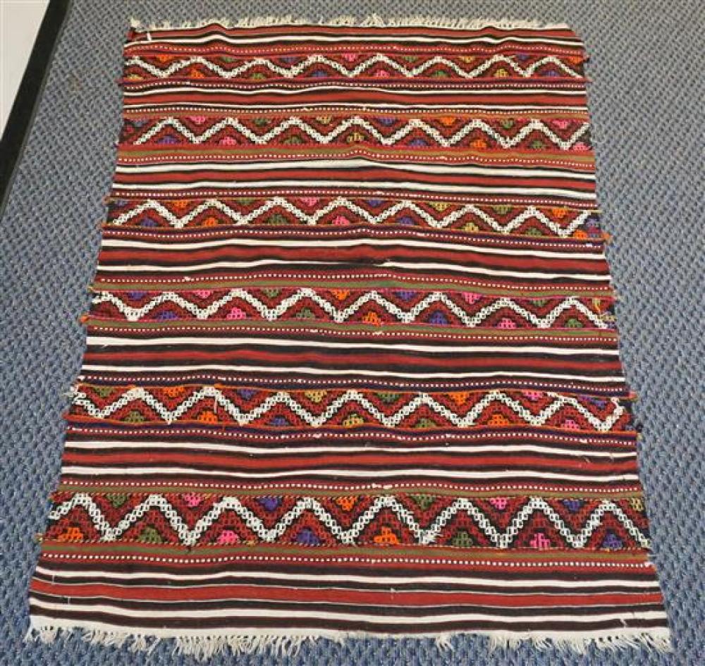 TWO KILIM RUGS, (RUNNER WITH