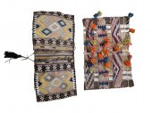 TWO KILIM  SADDLE BAGSwool; Pr