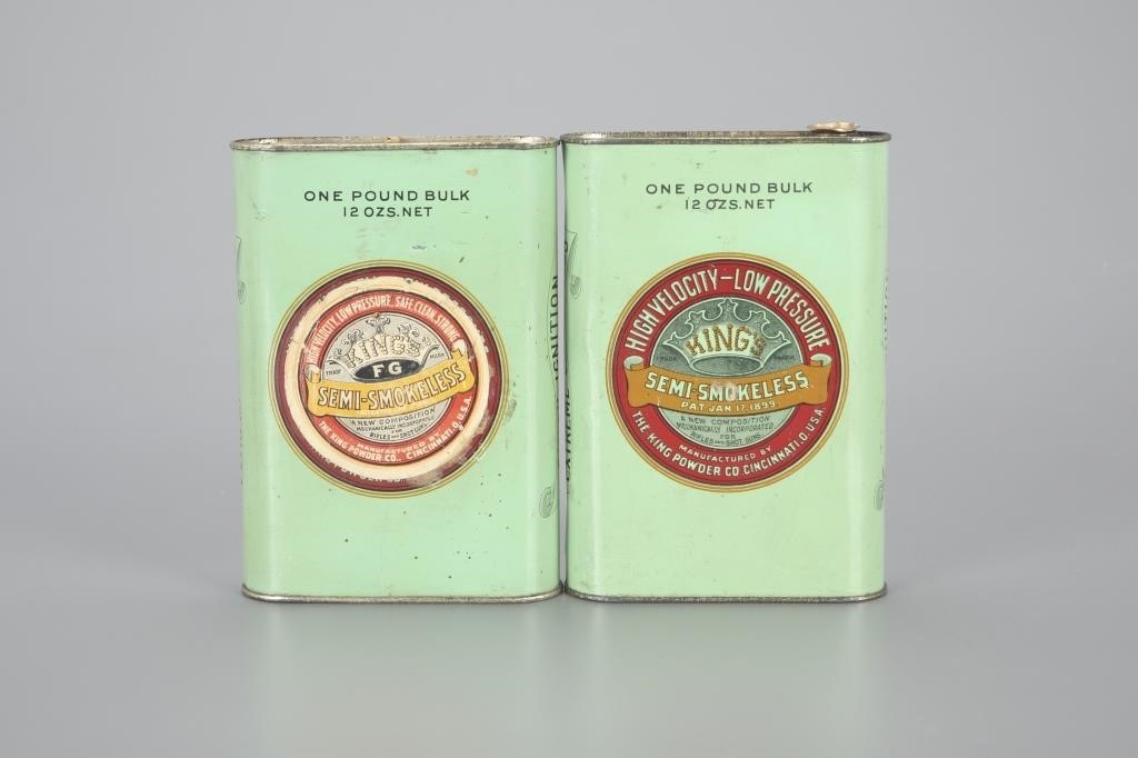 TWO KING'S POWDER TINSlargest is