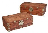 TWO KOREAN BRASS BOUND TRUNKS1