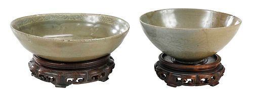 TWO KOREAN CELADON BOWLSpossibly