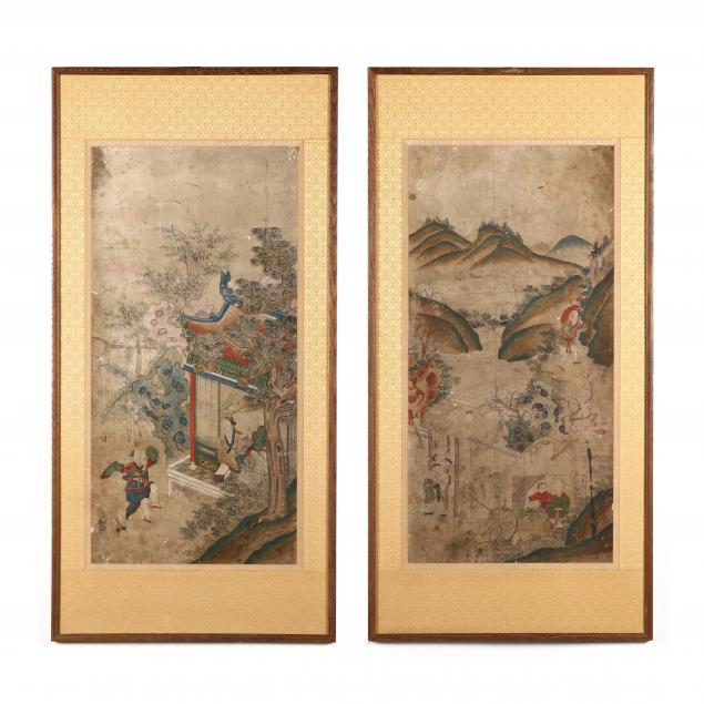 TWO KOREAN PAINTINGS  19th century,