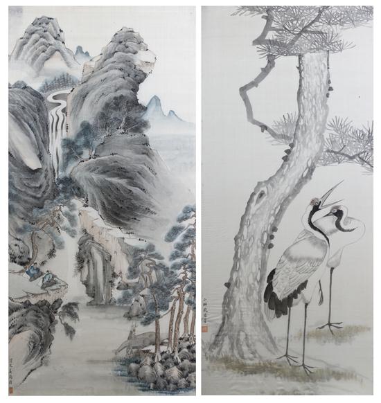 Two Korean Paintings depicting a