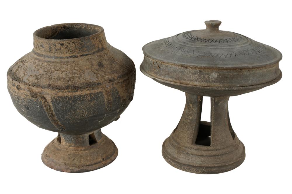 TWO KOREAN POTTERY VESSELSeach with