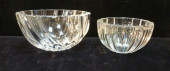 TWO KOSTA BODA HEAVY CRYSTAL O