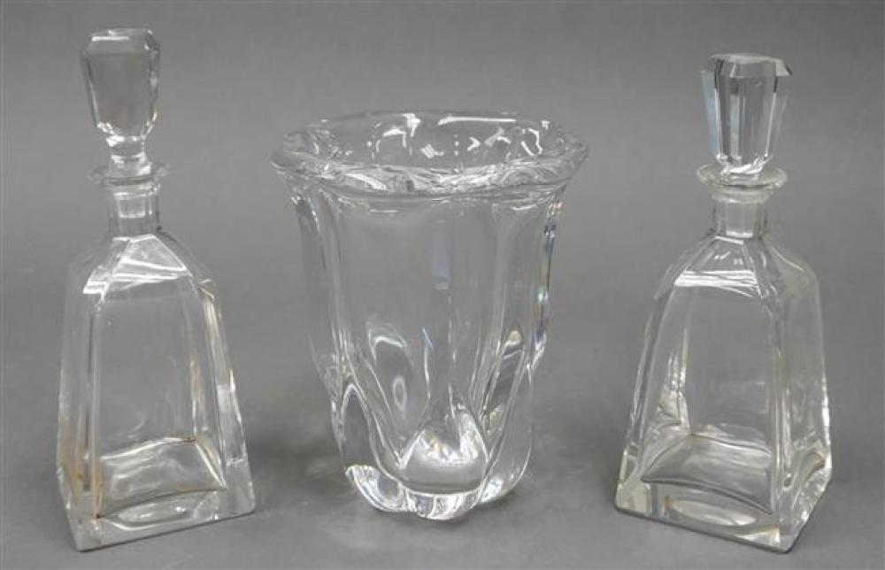 TWO KOSTA CRYSTAL DECANTERS (ONE