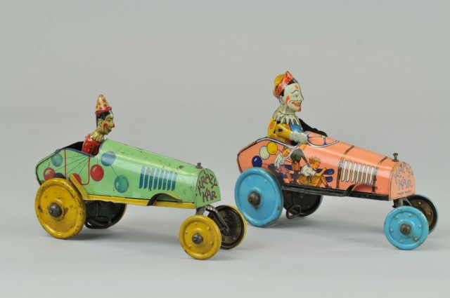TWO KRAZY CARS Lithographed tin one