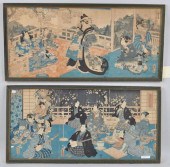 TWO KUNISADA JAPANESE WOODBLOC