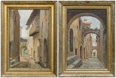 Two L. Coulet paintings: villa