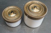 TWO L. SEILER SEVRES OPALINE C
