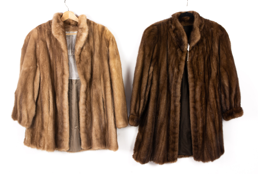 TWO LADIES MINK JACKETS Two