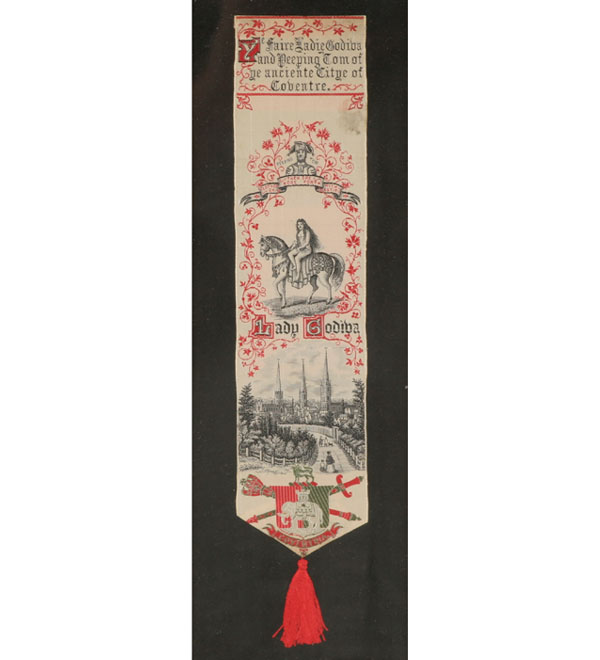 Two Lady Godiva woven silk