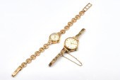 TWO LADY'S 9CT GOLD BRACELET W
