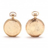 TWO LADY'S ANTIQUE GOLD HUNTER