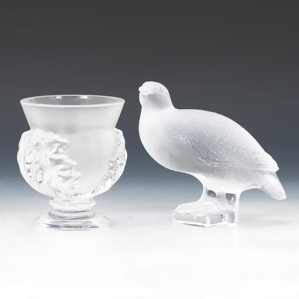 TWO LALIQUE FIGURINES  Including: a