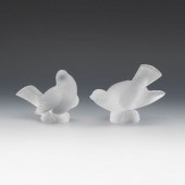 TWO LALIQUE FRANCE CRYSTAL SPA