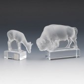 TWO LALIQUE FRANCE FIGURINES O