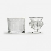 TWO LALIQUE FROSTED GLASS ARTI