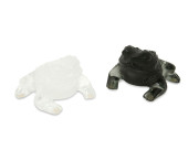 TWO LALIQUE GLASS "GREGOIRE" F