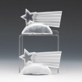 TWO LALIQUE GLASS MILLENNIAL P