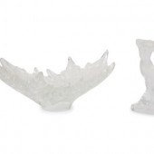 Two Lalique Glass Table Articl