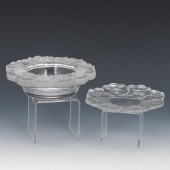 TWO LALIQUE HONFLEUR CRYSTAL D
