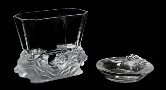 * Two Lalique Molded and Frosted