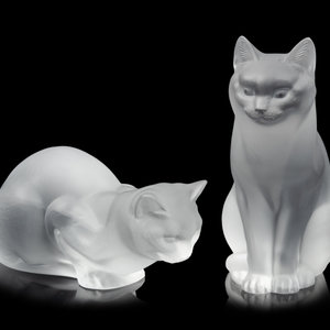Two Lalique Molded and Frosted